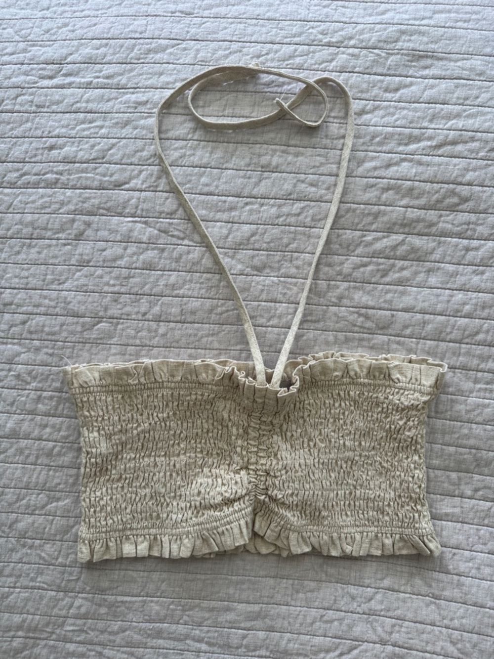 Smocked Linen Set - Picture 10 of 11